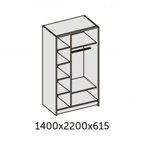 ИННЭС-5 Шкаф-купе 2-х дв. 1400 (1дв. Ф1 - бодега белая, 1дв. Ф2 - зеркало) в Белоярском (ХМАО) - beloiarskii.ok-mebel.com | фото 2