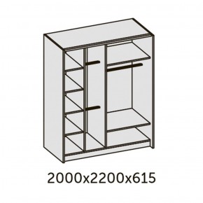 ИННЭС-5 Шкаф-купе 2-х дв. 2000 (2 дв. Ф3 - венге вст. экокожа корич) в Белоярском (ХМАО) - beloiarskii.ok-mebel.com | фото 2