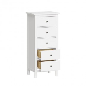 Комод 05 Кантри белый с пятью ящиками в Белоярском (ХМАО) - beloiarskii.ok-mebel.com | фото 2