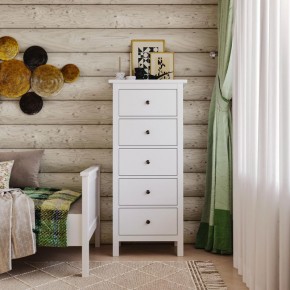 Комод 05 Кантри белый с пятью ящиками в Белоярском (ХМАО) - beloiarskii.ok-mebel.com | фото 4