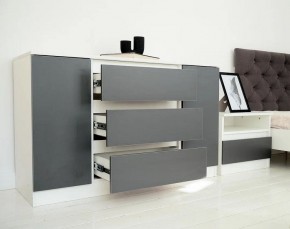 Комод 1200 Парус (Белый/Графит) в Белоярском (ХМАО) - beloiarskii.ok-mebel.com | фото 4