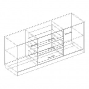 Комод 2 ств. с 3 ящиками "Милана" в Белоярском (ХМАО) - beloiarskii.ok-mebel.com | фото 2