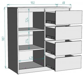 Комод Мальта K115 в Белоярском (ХМАО) - beloiarskii.ok-mebel.com | фото 2