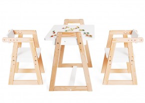 Комплект детской мебели стол и  два стула Я САМ "Лофт-Дуо" (Белый) в Белоярском (ХМАО) - beloiarskii.ok-mebel.com | фото