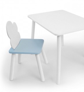 Комплект детской мебели стол и стул Облачко (Белый/Голубой/Белый) в Белоярском (ХМАО) - beloiarskii.ok-mebel.com | фото