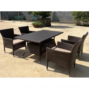Комплект мебели из иск. ротанга AM-196B/T196 Brown 4Pcs (4+1) в Белоярском (ХМАО) - beloiarskii.ok-mebel.com | фото 3