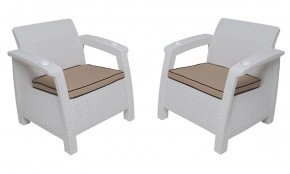 Комплект на балкон Yalta Balcony Set (Ялта) белый в Белоярском (ХМАО) - beloiarskii.ok-mebel.com | фото 4