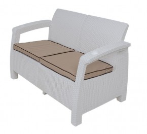 Комплект уличной мебели Yalta Premium Terrace Set (Ялта) белый (+подушки под спину) в Белоярском (ХМАО) - beloiarskii.ok-mebel.com | фото 2