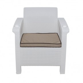 Комплект уличной мебели Yalta Premium Terrace Set (Ялта) белый (+подушки под спину) в Белоярском (ХМАО) - beloiarskii.ok-mebel.com | фото 6