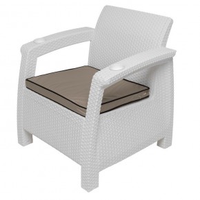 Комплект уличной мебели Yalta Premium Terrace Set (Ялта) белый (+подушки под спину) в Белоярском (ХМАО) - beloiarskii.ok-mebel.com | фото 7
