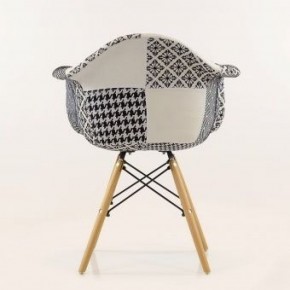 Кресло Barneo N-14 Patchwork черно-белый в Белоярском (ХМАО) - beloiarskii.ok-mebel.com | фото 4