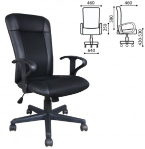 Кресло BRABIX "Optima MG-370" (экокожа/ткань, черное) 531580 в Белоярском (ХМАО) - beloiarskii.ok-mebel.com | фото 2