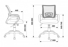Кресло Бюрократ CH-695N/BL/TW-11 синий TW-05 черный TW-11 в Белоярском (ХМАО) - beloiarskii.ok-mebel.com | фото 4