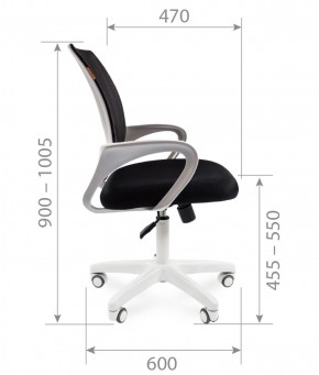 Кресло для оператора CHAIRMAN 696 white (ткань TW-19/сетка TW-69) в Белоярском (ХМАО) - beloiarskii.ok-mebel.com | фото 4