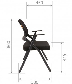 Кресло для посетителей CHAIRMAN NEXX (ткань стандарт черный/сетка DW-01) в Белоярском (ХМАО) - beloiarskii.ok-mebel.com | фото 7