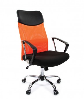 Кресло для руководителя CHAIRMAN 610 N (15-21 черный/сетка оранжевый) в Белоярском (ХМАО) - beloiarskii.ok-mebel.com | фото 1
