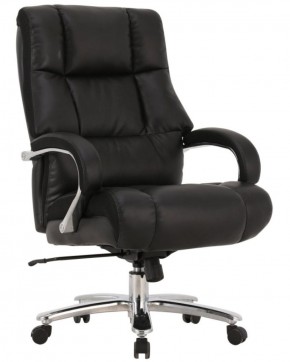 Кресло офисное BRABIX PREMIUM "Bomer HD-007" (рециклированная кожа, хром, черное) 531939 в Белоярском (ХМАО) - beloiarskii.ok-mebel.com | фото
