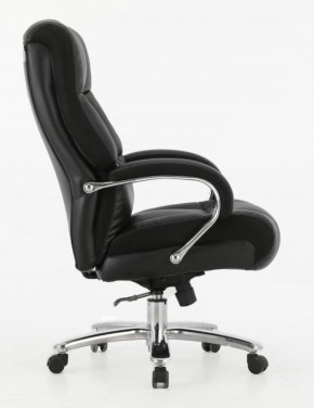 Кресло офисное BRABIX PREMIUM "Bomer HD-007" (рециклированная кожа, хром, черное) 531939 в Белоярском (ХМАО) - beloiarskii.ok-mebel.com | фото 3