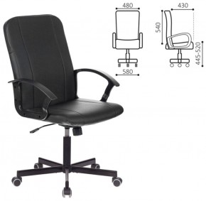 Кресло офисное BRABIX "Simple EX-521" (экокожа, черное) 532103 в Белоярском (ХМАО) - beloiarskii.ok-mebel.com | фото 2