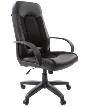Кресло офисное BRABIX "Strike EX-525" (экокожа черная, ткань черная) 531381 в Белоярском (ХМАО) - beloiarskii.ok-mebel.com | фото