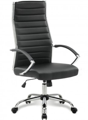 Кресло офисное BRABIX "Style EX-528", экокожа, хром, черное, 531947 в Белоярском (ХМАО) - beloiarskii.ok-mebel.com | фото