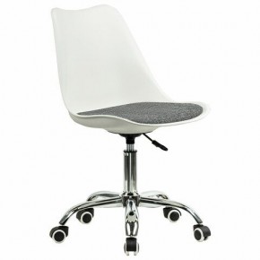 Кресло стул BRABIX "Eames MG-310 CH", хром, пластик белый, ткань серая, 532924 в Белоярском (ХМАО) - beloiarskii.ok-mebel.com | фото 2