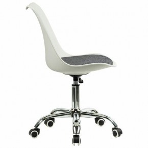 Кресло стул BRABIX "Eames MG-310 CH", хром, пластик белый, ткань серая, 532924 в Белоярском (ХМАО) - beloiarskii.ok-mebel.com | фото 3