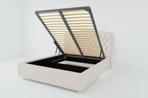 Кровать Берлин с ПМ 1200 (экокожа белая) в Белоярском (ХМАО) - beloiarskii.ok-mebel.com | фото