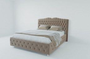 Кровать Нягань с ПМ 2000 (велюр серый) в Белоярском (ХМАО) - beloiarskii.ok-mebel.com | фото 2