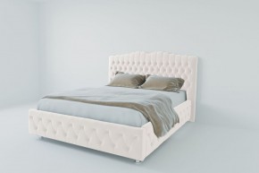 Кровать Нягань с ПМ 800 (экокожа белая) в Белоярском (ХМАО) - beloiarskii.ok-mebel.com | фото 2