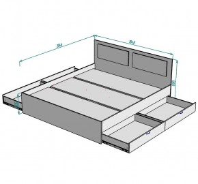 Кровать Ольга L36 (1800) 4 ящика в Белоярском (ХМАО) - beloiarskii.ok-mebel.com | фото 2