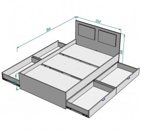 Кровать Ольга L37 (1200) 4 ящика в Белоярском (ХМАО) - beloiarskii.ok-mebel.com | фото 2