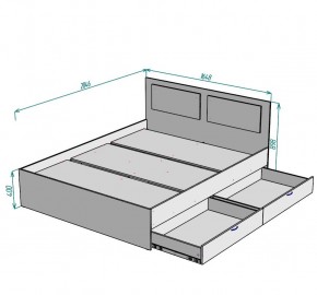 Кровать Ольга L39 (1600) 2 ящика в Белоярском (ХМАО) - beloiarskii.ok-mebel.com | фото 2