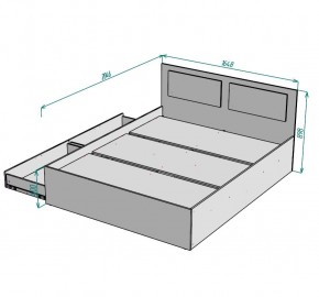 Кровать Ольга L40 (1600) 2 ящика в Белоярском (ХМАО) - beloiarskii.ok-mebel.com | фото 2