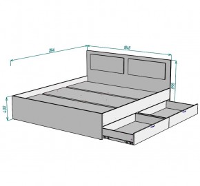 Кровать Ольга L43 (1800) 2 ящика в Белоярском (ХМАО) - beloiarskii.ok-mebel.com | фото 2