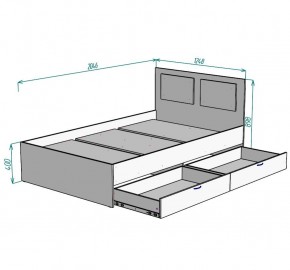 Кровать Ольга L45 (1200) 2 ящика в Белоярском (ХМАО) - beloiarskii.ok-mebel.com | фото 2