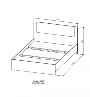 СОФИ СКР1400.1Кровать 1400 в Белоярском (ХМАО) - beloiarskii.ok-mebel.com | фото 2