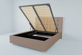 Кровать Венеция с ПМ 1200 (велюр серый) в Белоярском (ХМАО) - beloiarskii.ok-mebel.com | фото