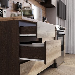 Кухня Энигма 1.6 м (венге/дуб каньон) в Белоярском (ХМАО) - beloiarskii.ok-mebel.com | фото 2
