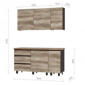 Кухня Энигма 1.6 м (венге/дуб каньон) в Белоярском (ХМАО) - beloiarskii.ok-mebel.com | фото 5