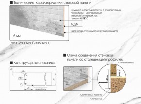 Кухонный фартук со столешницей (А-010) в едином стиле (3050 мм) в Белоярском (ХМАО) - beloiarskii.ok-mebel.com | фото 6