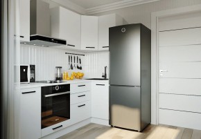 Кухонный гарнитур Белый Глянец 2200*1000 (Стол. 26мм) в Белоярском (ХМАО) - beloiarskii.ok-mebel.com | фото