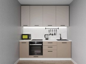 Кухонный гарнитур Каппучино 2200 h950 (Стол. 26мм) в Белоярском (ХМАО) - beloiarskii.ok-mebel.com | фото