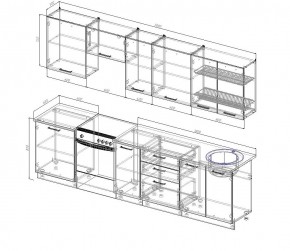 Кухонный гарнитур Латте 3000 (Стол. 38мм) в Белоярском (ХМАО) - beloiarskii.ok-mebel.com | фото 2