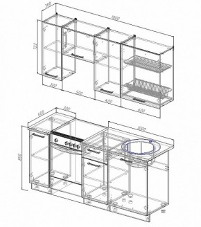 Кухонный гарнитур Лофт 1800 (Стол. 26мм) в Белоярском (ХМАО) - beloiarskii.ok-mebel.com | фото 2