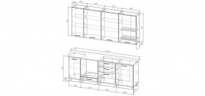 Кухонный гарнитур Меренга 2200 h950 (Стол. 38мм) в Белоярском (ХМАО) - beloiarskii.ok-mebel.com | фото 2