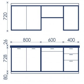 Кухонный гарнитур Ольвия-6 (1.8м) в Белоярском (ХМАО) - beloiarskii.ok-mebel.com | фото 4