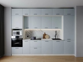 Кухонный гарнитур Смоки 3400 (Стол. 26мм) в Белоярском (ХМАО) - beloiarskii.ok-mebel.com | фото