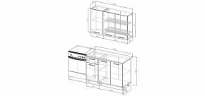 Кухонный гарнитур Умбра 1200 (Стол. 38мм) в Белоярском (ХМАО) - beloiarskii.ok-mebel.com | фото 2