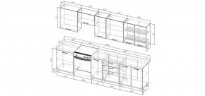 Кухонный гарнитур Умбра 3000 (Стол. 38мм) в Белоярском (ХМАО) - beloiarskii.ok-mebel.com | фото 2